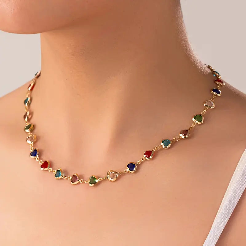 Kristallhjärta Armband/Halsband 2-Pack