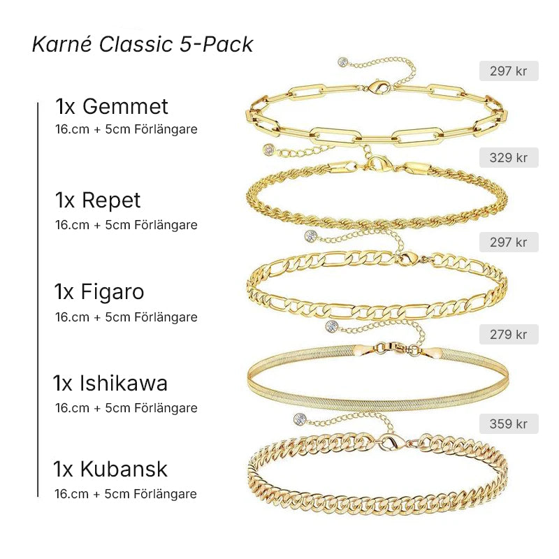 Karné Classic Armband 5-Pack