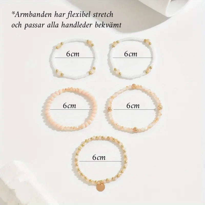 Karné Pärlarmband 5-Pack